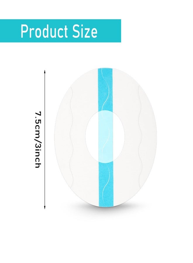 WY LIGHTING LEVEL 30 Pack Latex-Free Glucose Sensor Covers Medical Adhesive Patches for Precut CGM Tape with No Glue on The Center Waterproof and Strong Stick for Long Stay - Image 2
